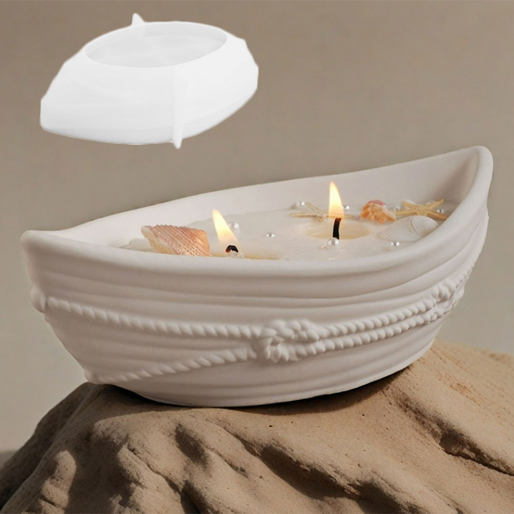 Echeveria Succulent - Canoe Shaped Storage Box Silicone Molds