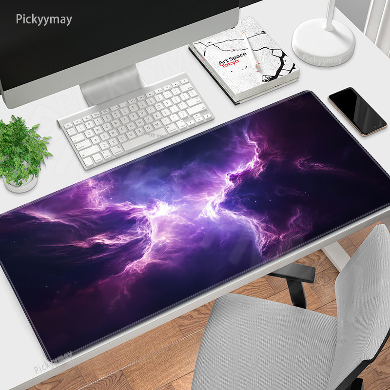 Tradescantia Purple - Purple Star Space Large Mouse Pad