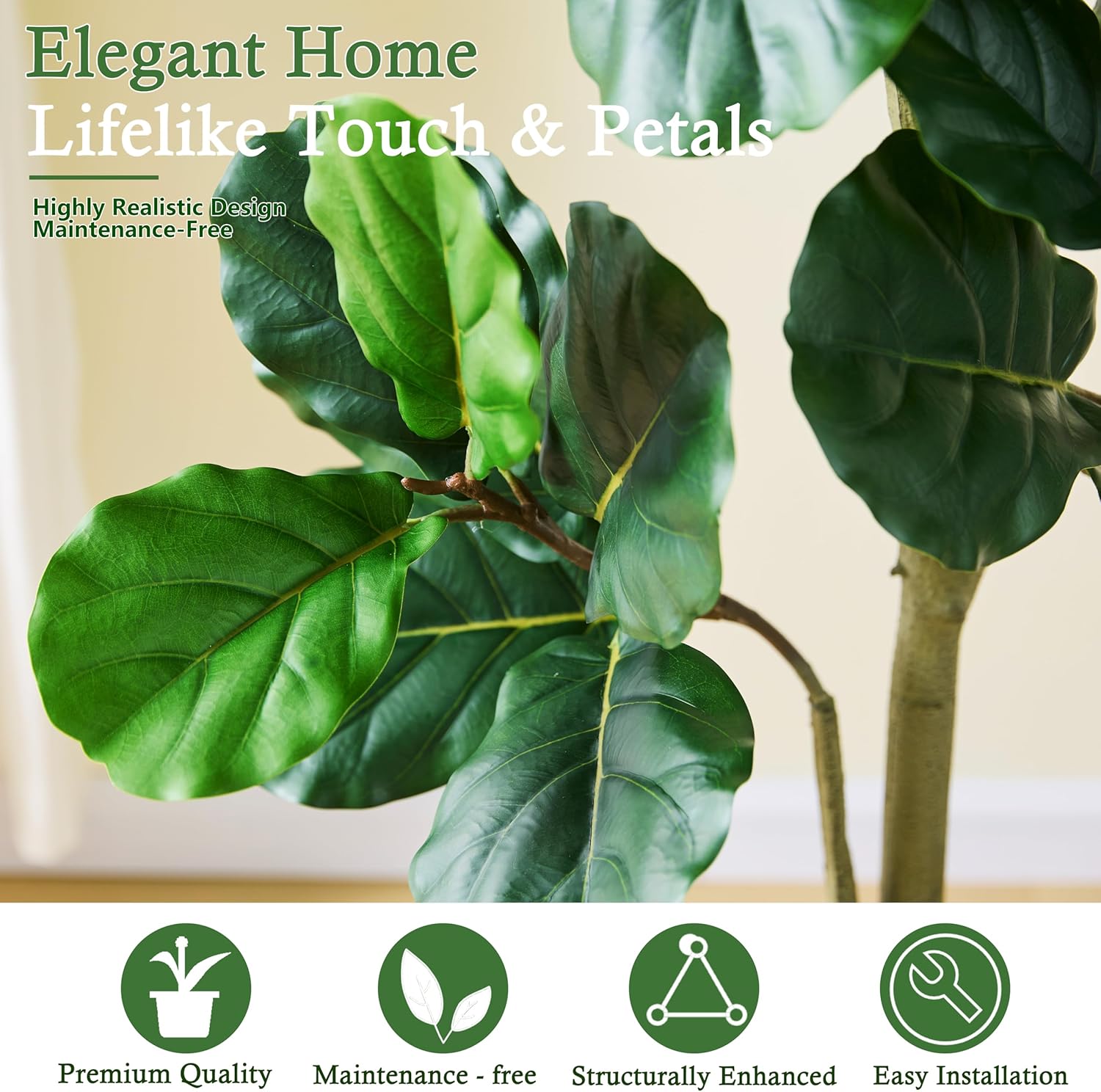 135cm Artificial Fiddle Leaf F - đánh giá và giá Ficus Lyrata Tree
