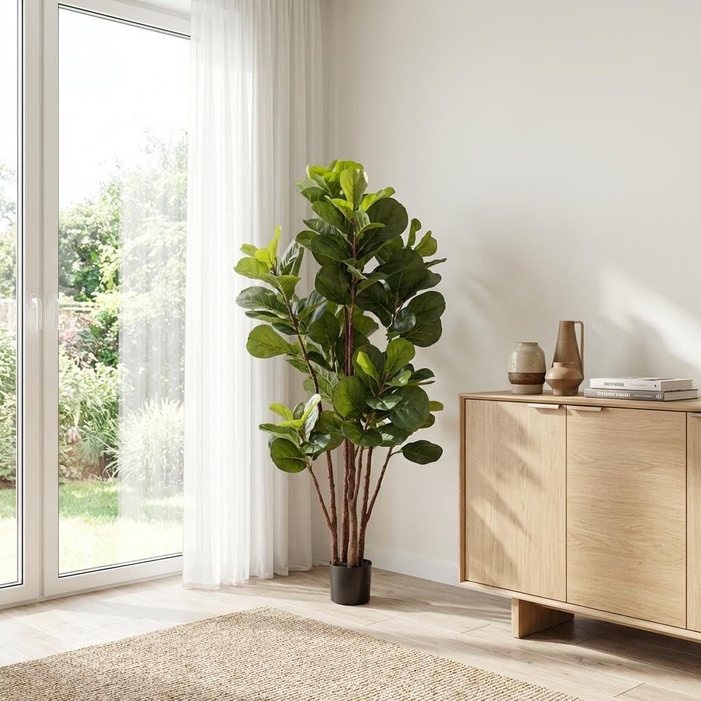 Fiddle Leaf Fig Tree Artificia - đánh giá và giá Ficus Lyrata Tree