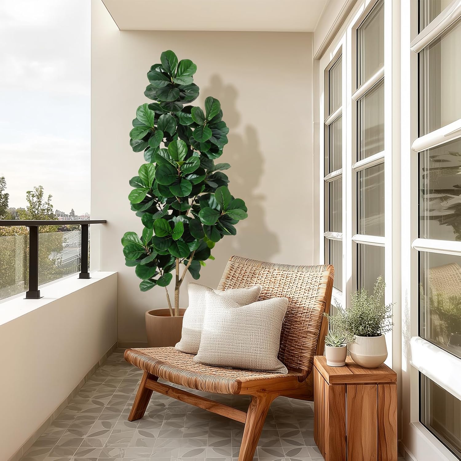 4FT/5FT/6FT/7FT Fiddle Leaf Fi - đánh giá và giá Ficus Lyrata Tree