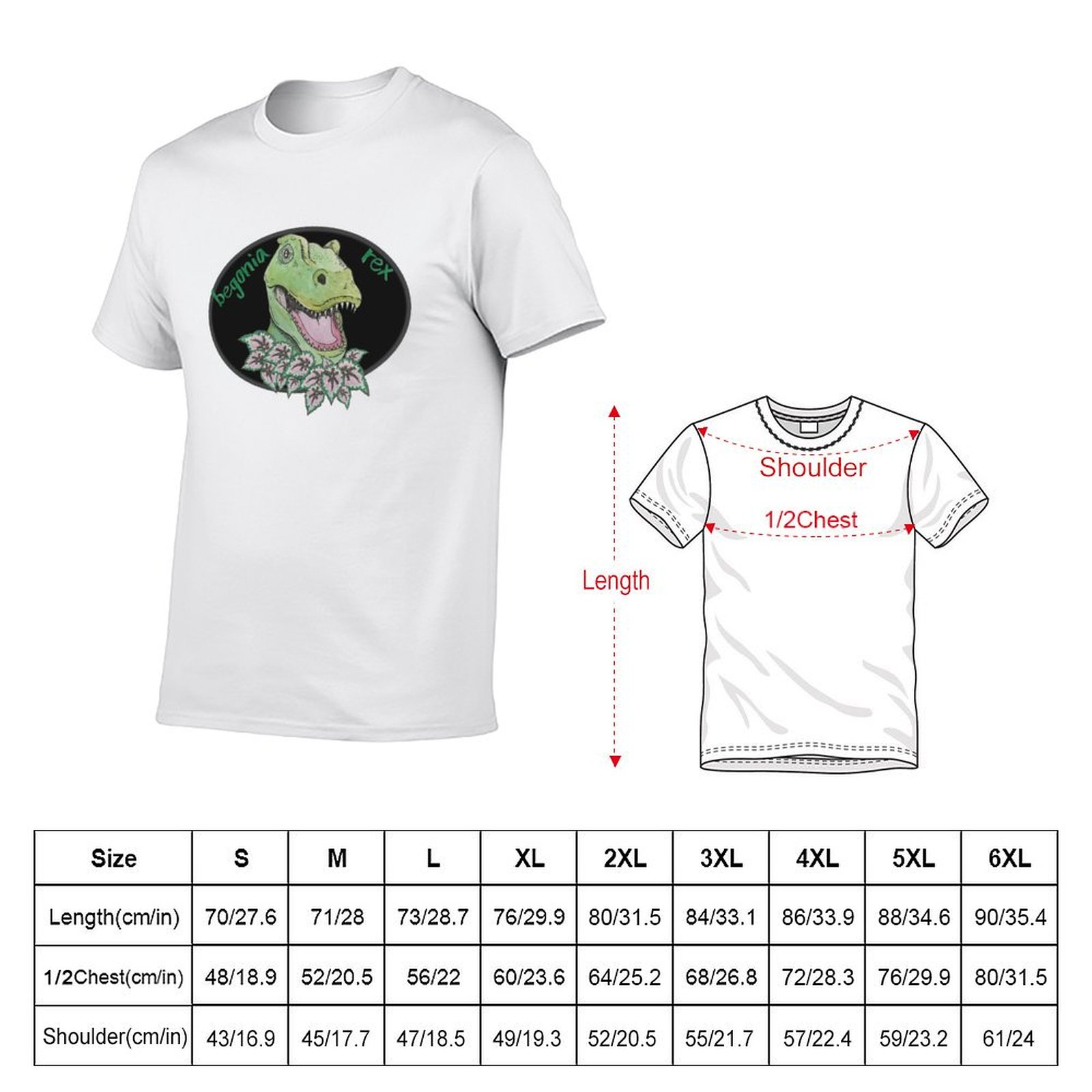 T rex begonia T-Shirt Basic So - đánh giá và giá Begonia Rex